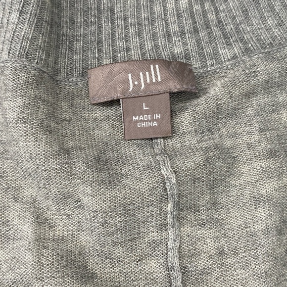 J. Jill Women Lightweight Wool Blend Asymmetric Tunic Top Gray Large L Lagenlook - Picture 2 of 8